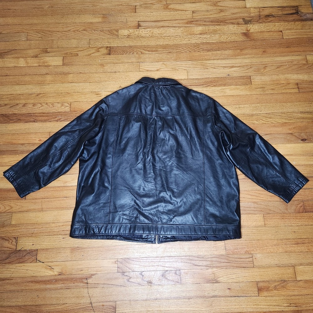 Vintage Wilsons M.Julian Leather Jacket Mens 3XL Black Full Zip Biker Pockets - Picture 4 of 16
